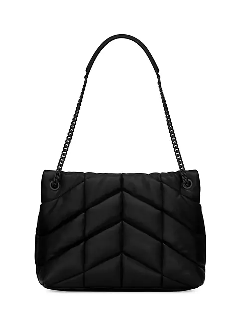 Saint Laurent Nolita Shoulder Bag Small Black in Lambskin with