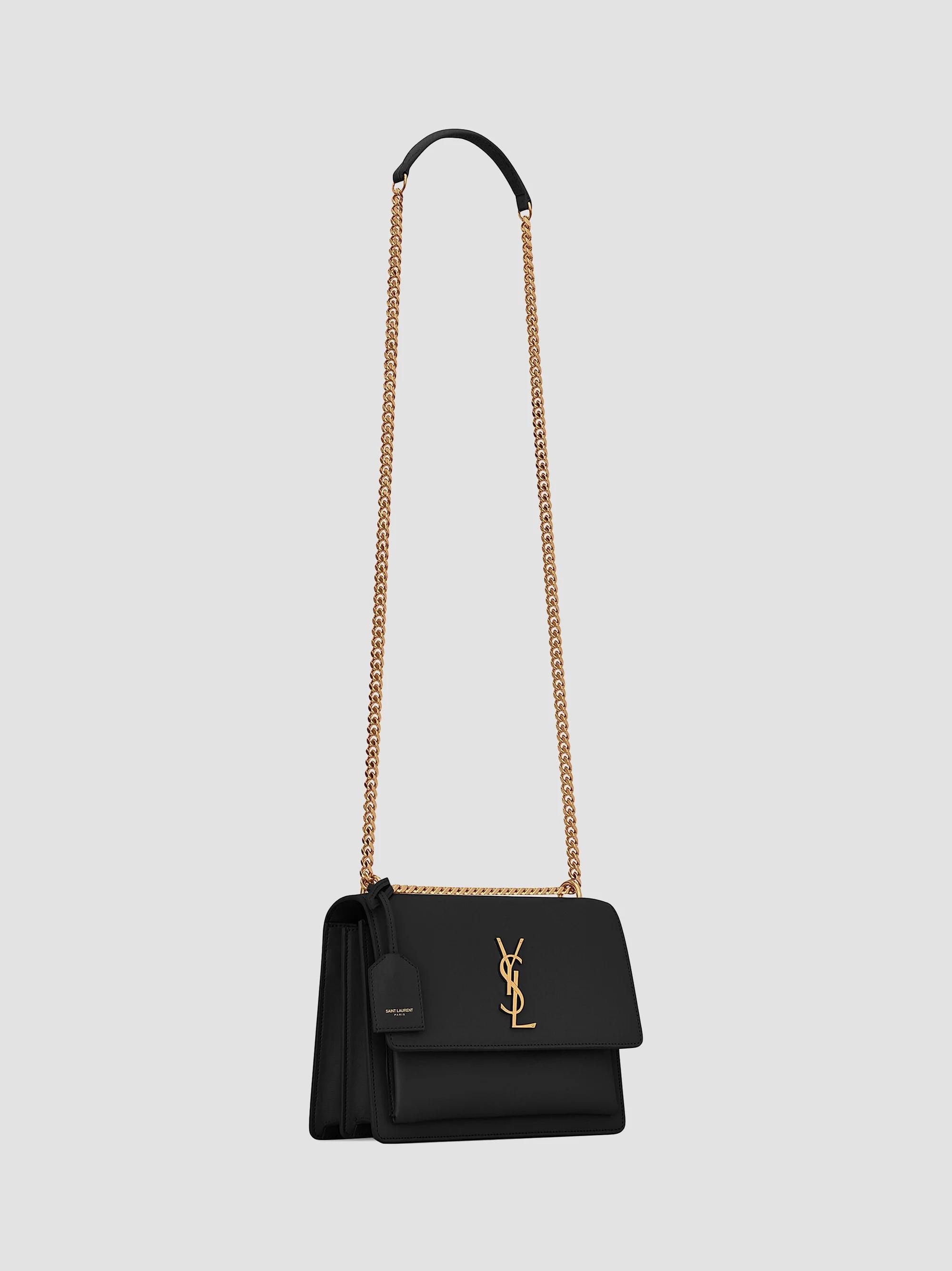 Saint Laurent Sunset Medium Shoulder Bag in Smooth Leather | Saks