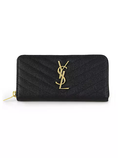 Monogram zip-around wallet
