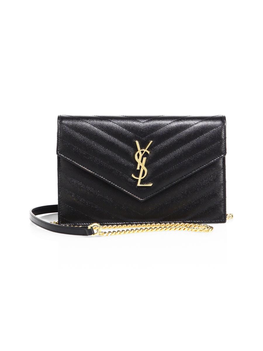 Saint Laurent Small Monogram Matelass Leather Wallet-On