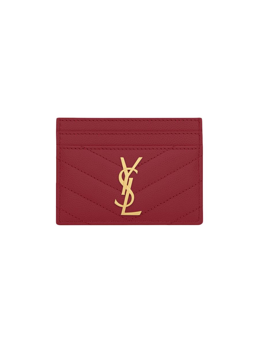 小物 SAINT LAURENT business card case Saint Laurent Cassandre Saint Laurent Card Case in Crocodile