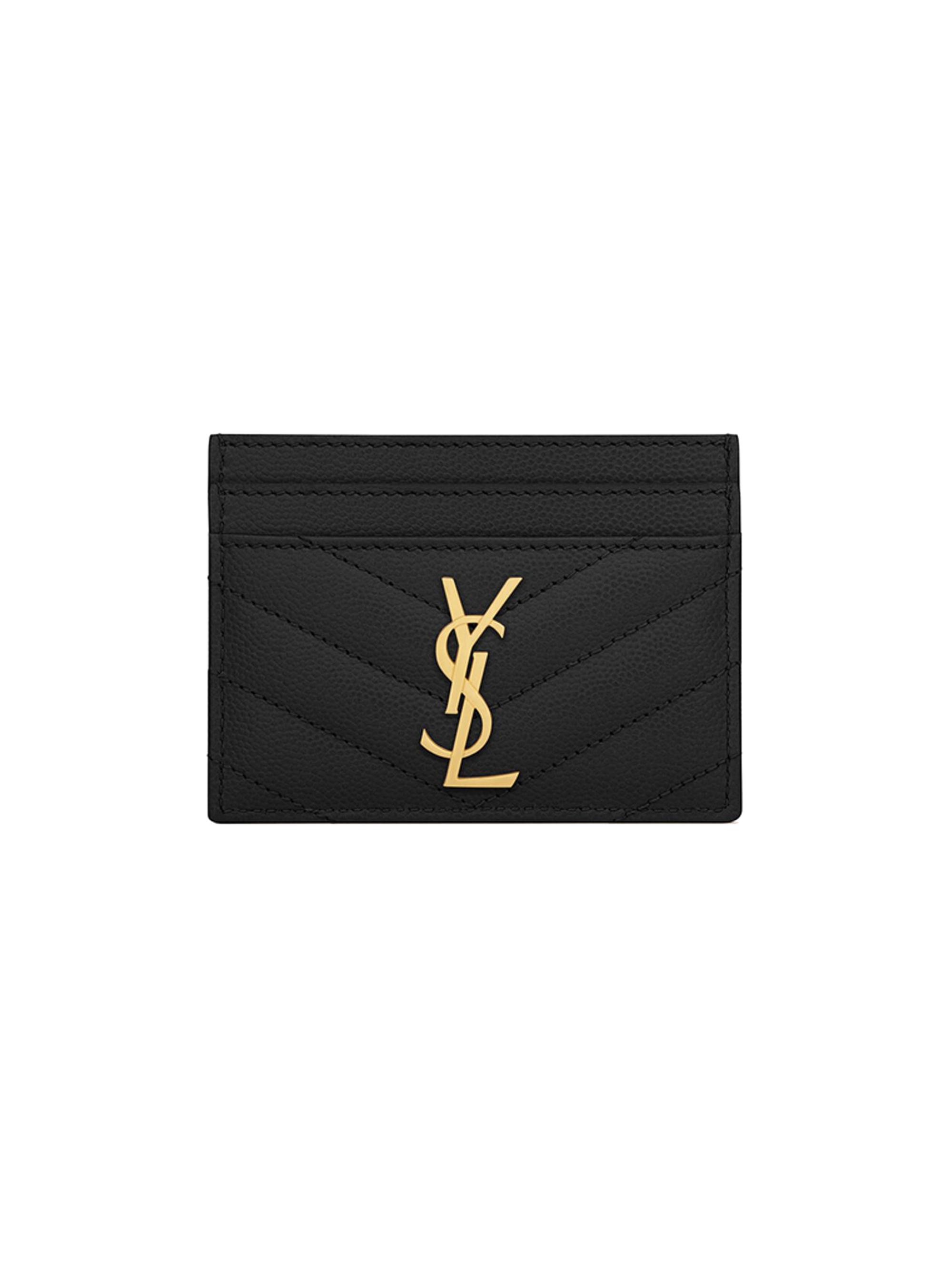 Saint Laurent Monogram Matelass Leather Card Case | Saks Fifth Avenue