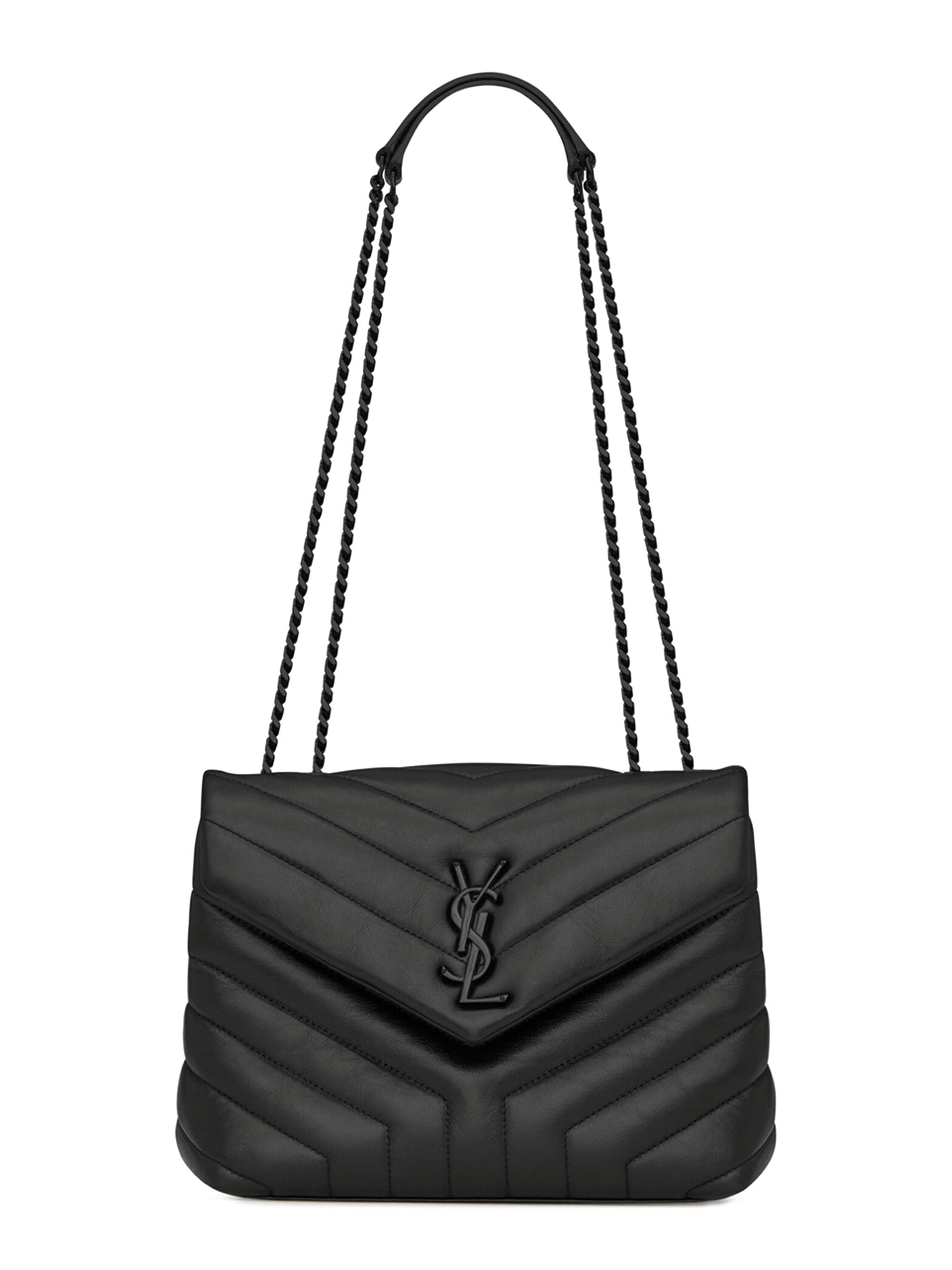 Saint Laurent Women's Loulou  Shoulder Bag in Quilted Leather - Black