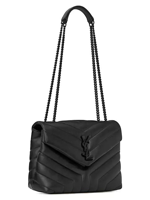 Saint Laurent Loulou Small Leather Shoulder Bag - Black