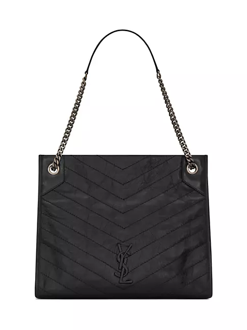 Saint Laurent grey Toy Niki quilted leather mini bag
