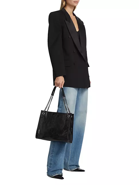 Yves Saint Laurent, Bags, Ysl Niki Medium Chain Bag In Crinkled Vintage  Leather