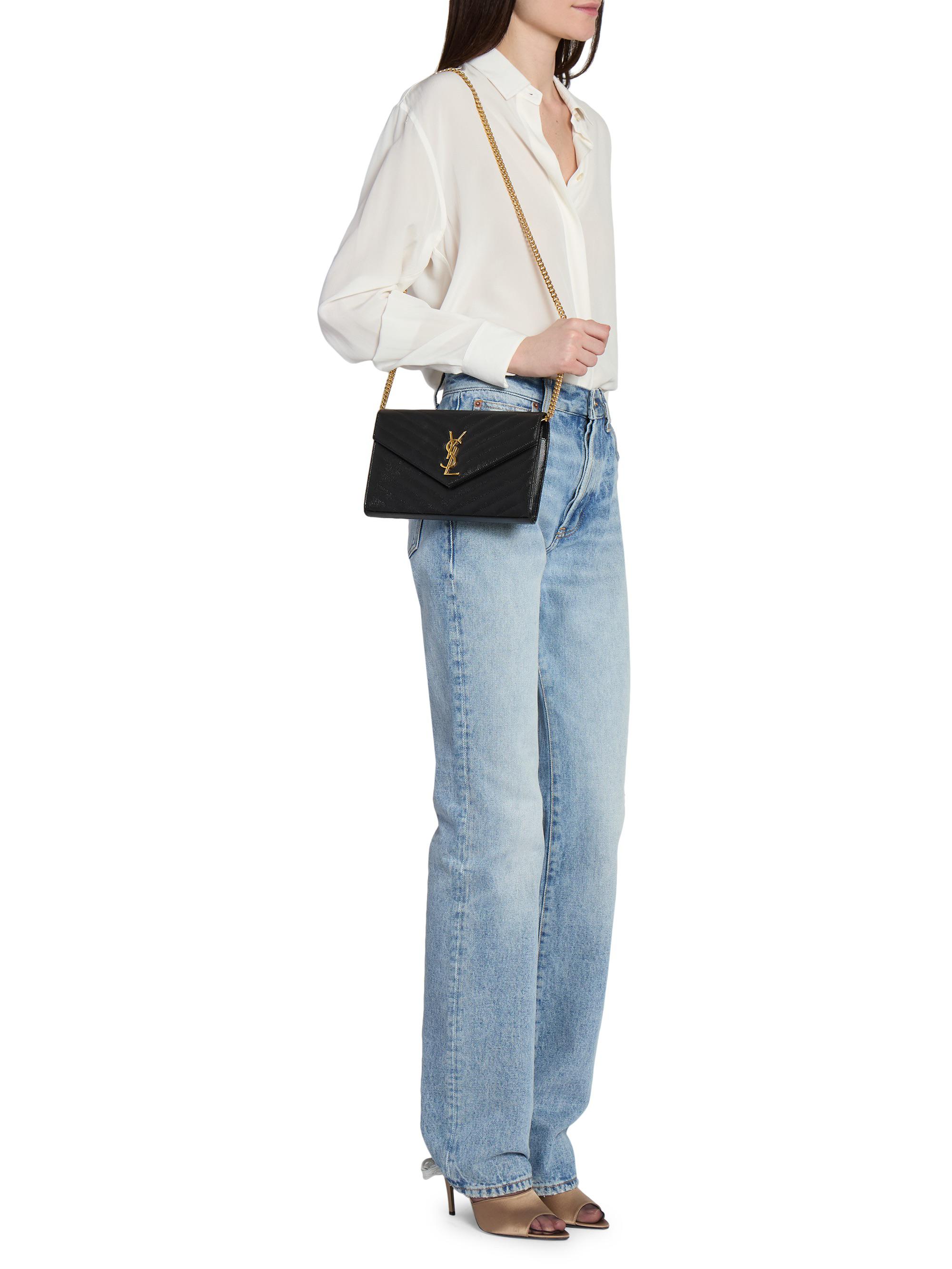 Classic Cassandre Chain Wallet in Grain De Poudre Leather