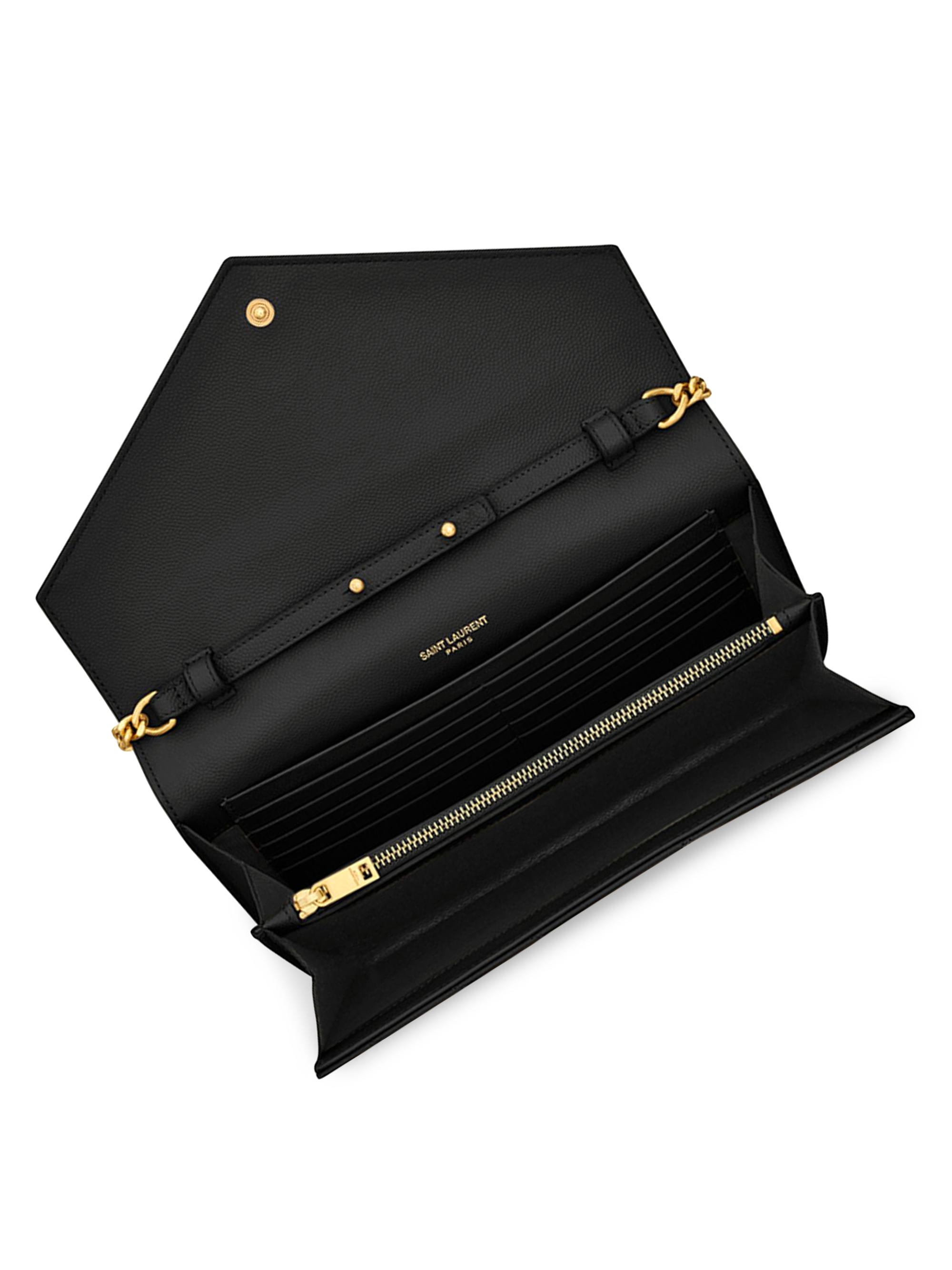 Classic Cassandre Chain Wallet in Grain De Poudre Leather