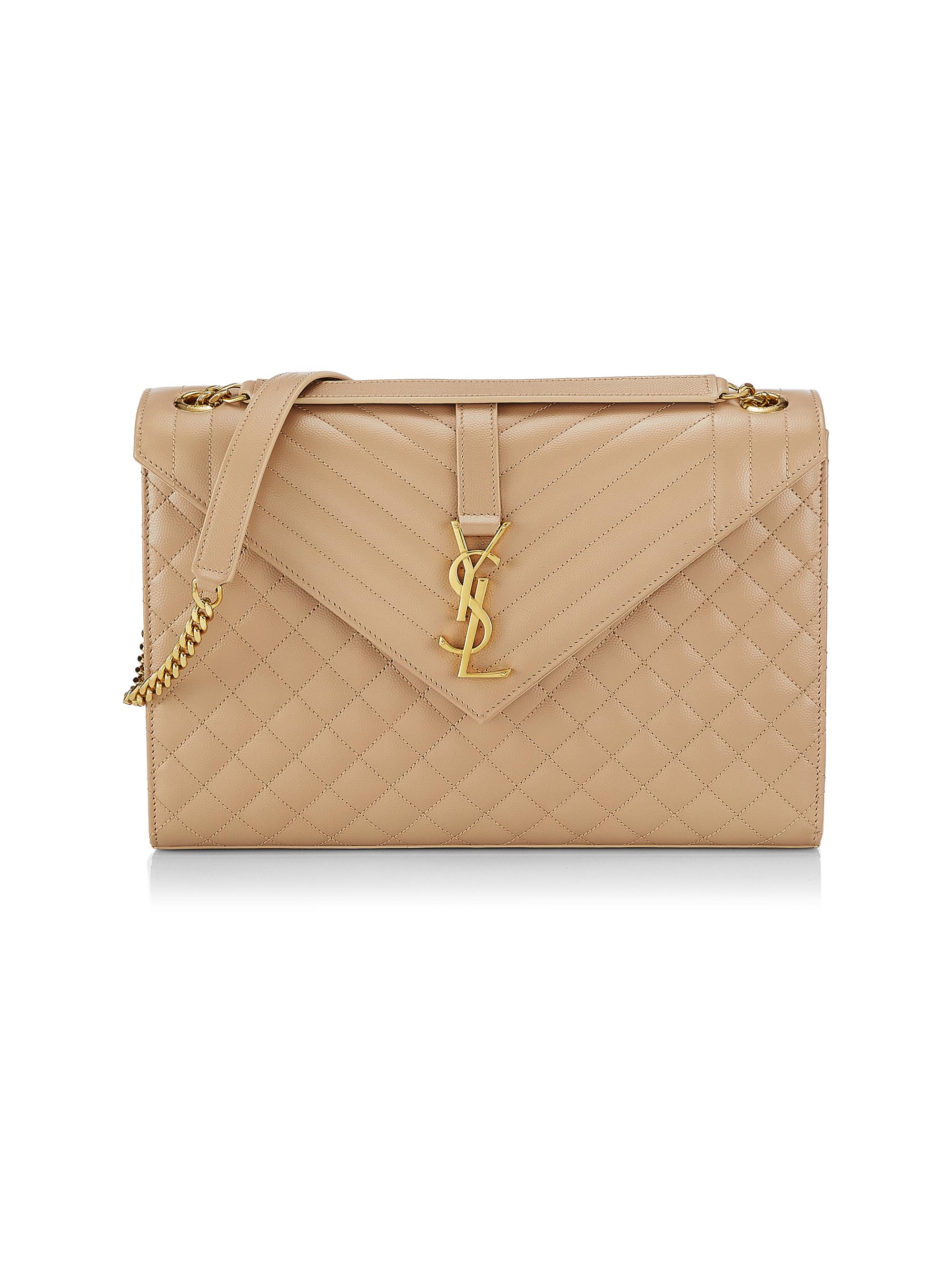 Saint Laurent Large Envelope Monogram Matelassé Leather Shoulder