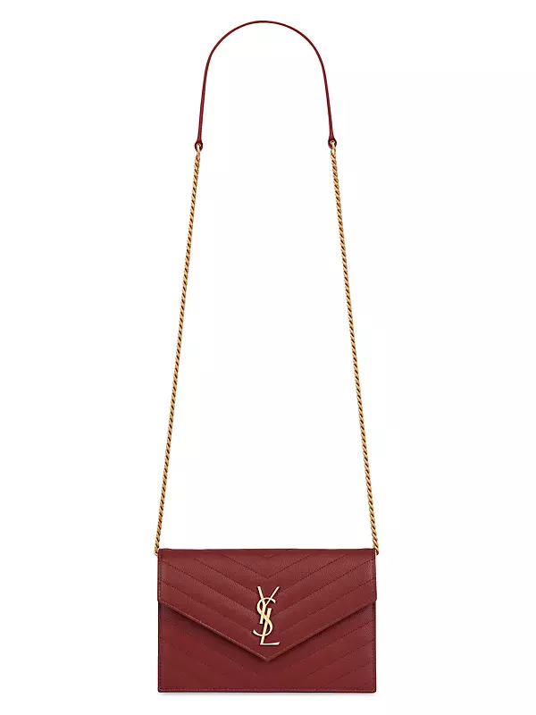 Yves Saint Laurent Envelope Chain Leather Crossbody Bag