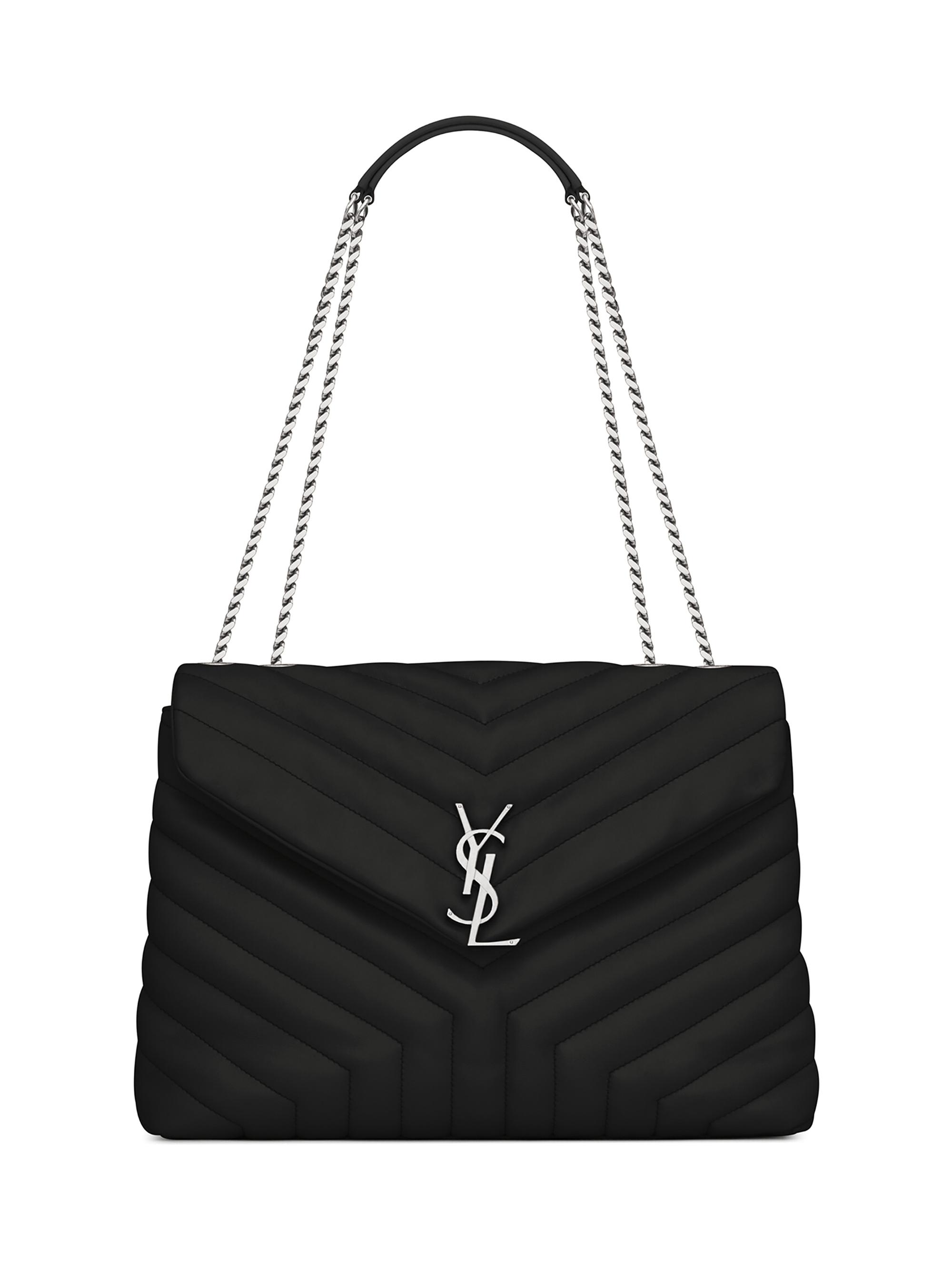 Saint Laurent Women's Loulou  Shoulder Bag in Quilted Leather - Black