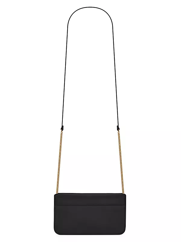 Cassandre Phone Holder with Strap in Smooth Leather