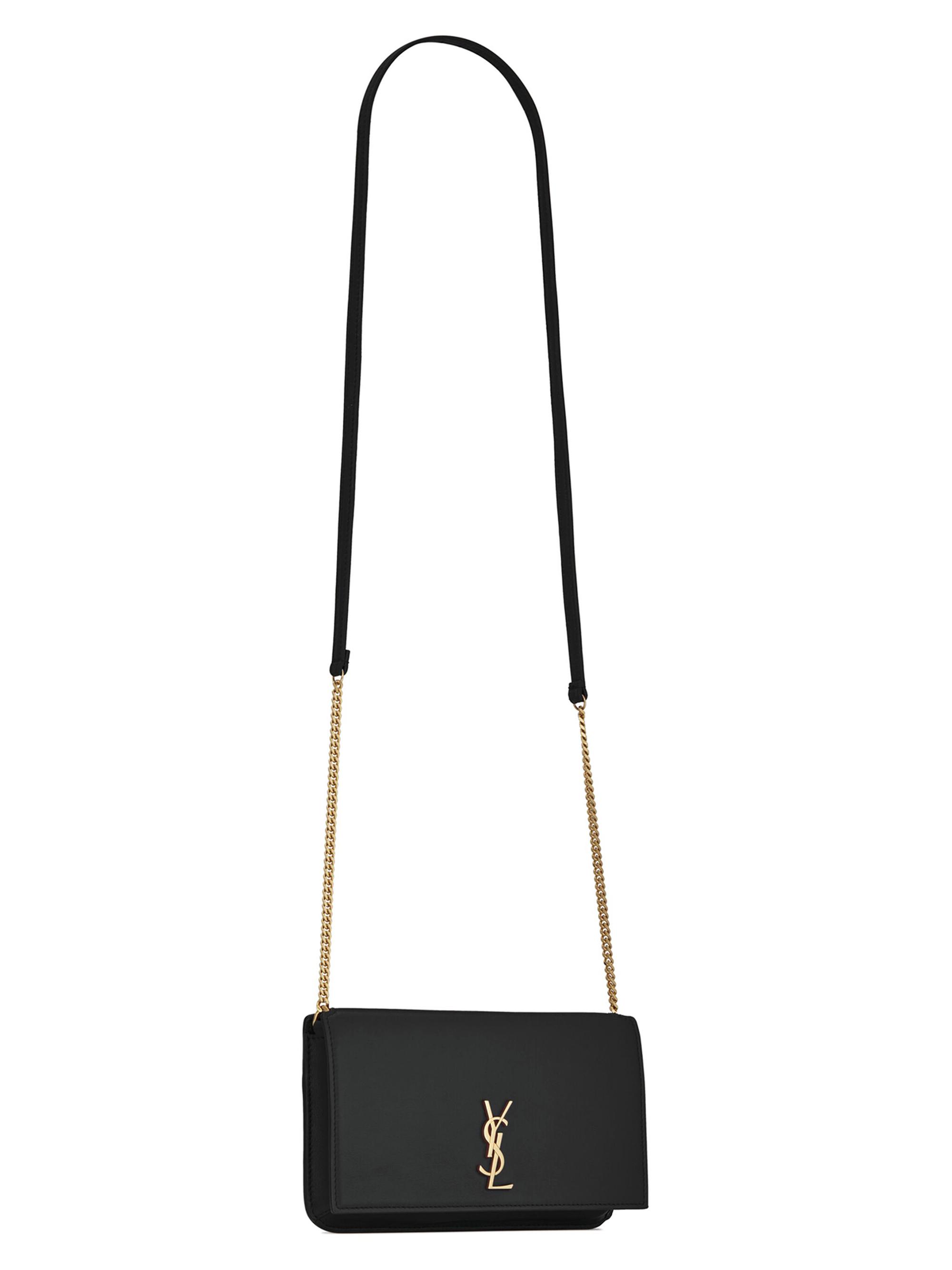 cassandre phone holder with strap in smooth leather