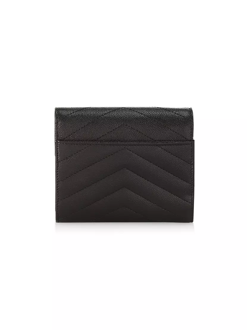 cassandre matelassé compact zip around wallet in grain de poudre embossed  leather