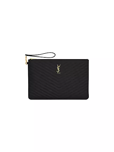 Cassandre Matelasse Document Holder in Quilted Leather