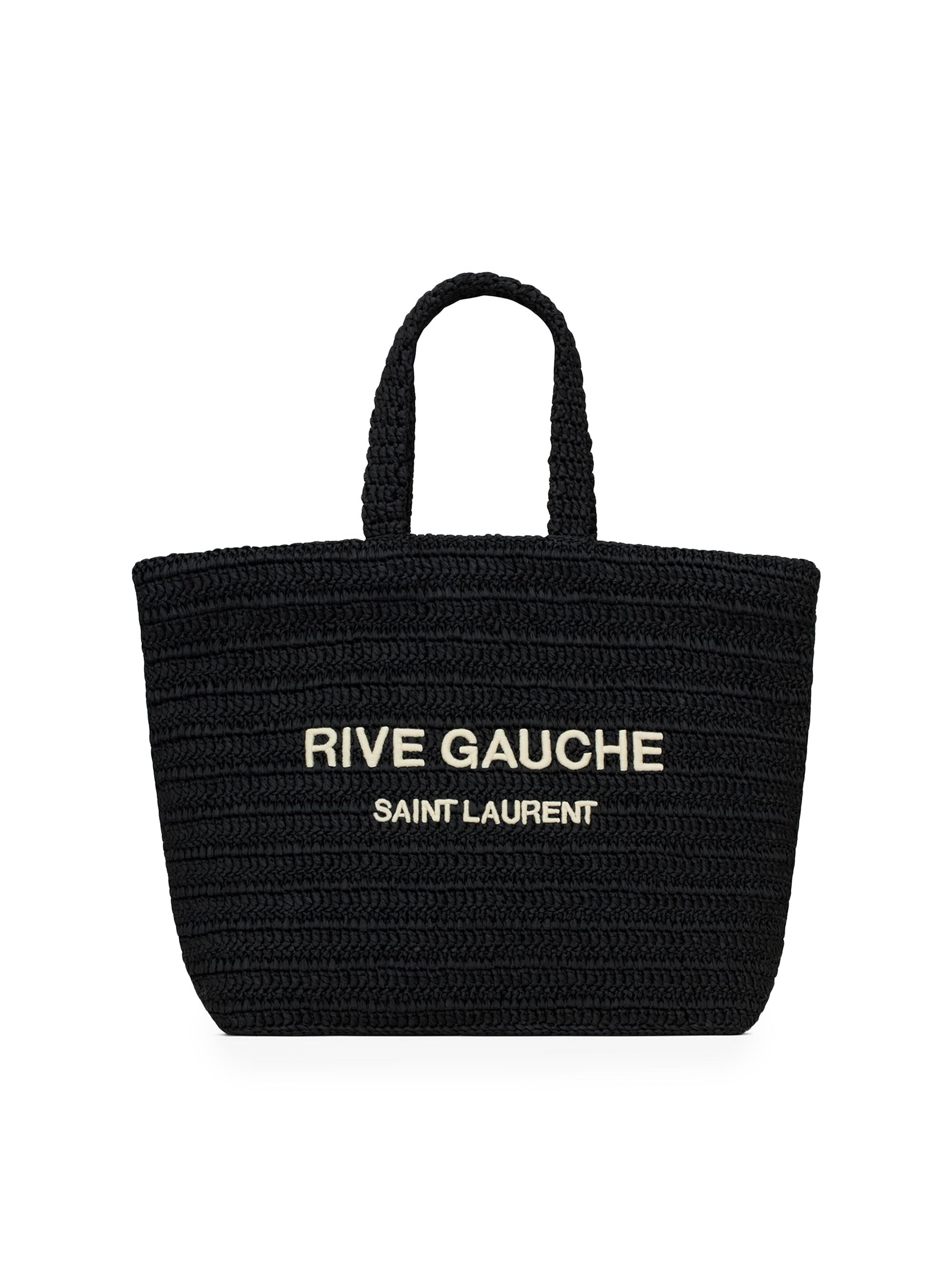 rive gauche raffia bag