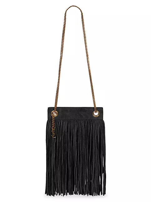 Leather Fringe Purse in Brown - Women's Fringe Purses by Liberté
