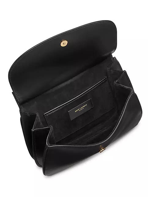 Saint Laurent - logo-plaque Belt Bag - Women - Leather - 85 - Black