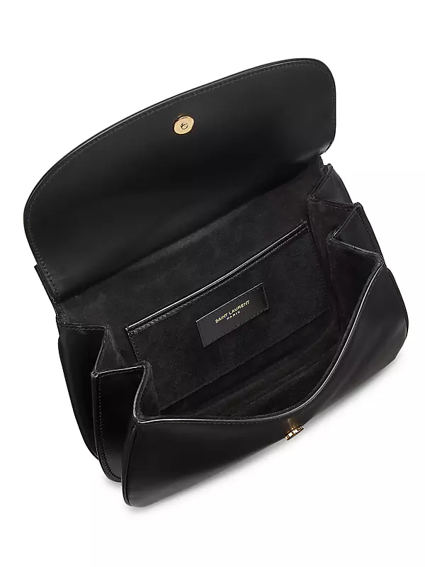 Shop Saint Laurent Small Charlie Leather Shoulder Bag