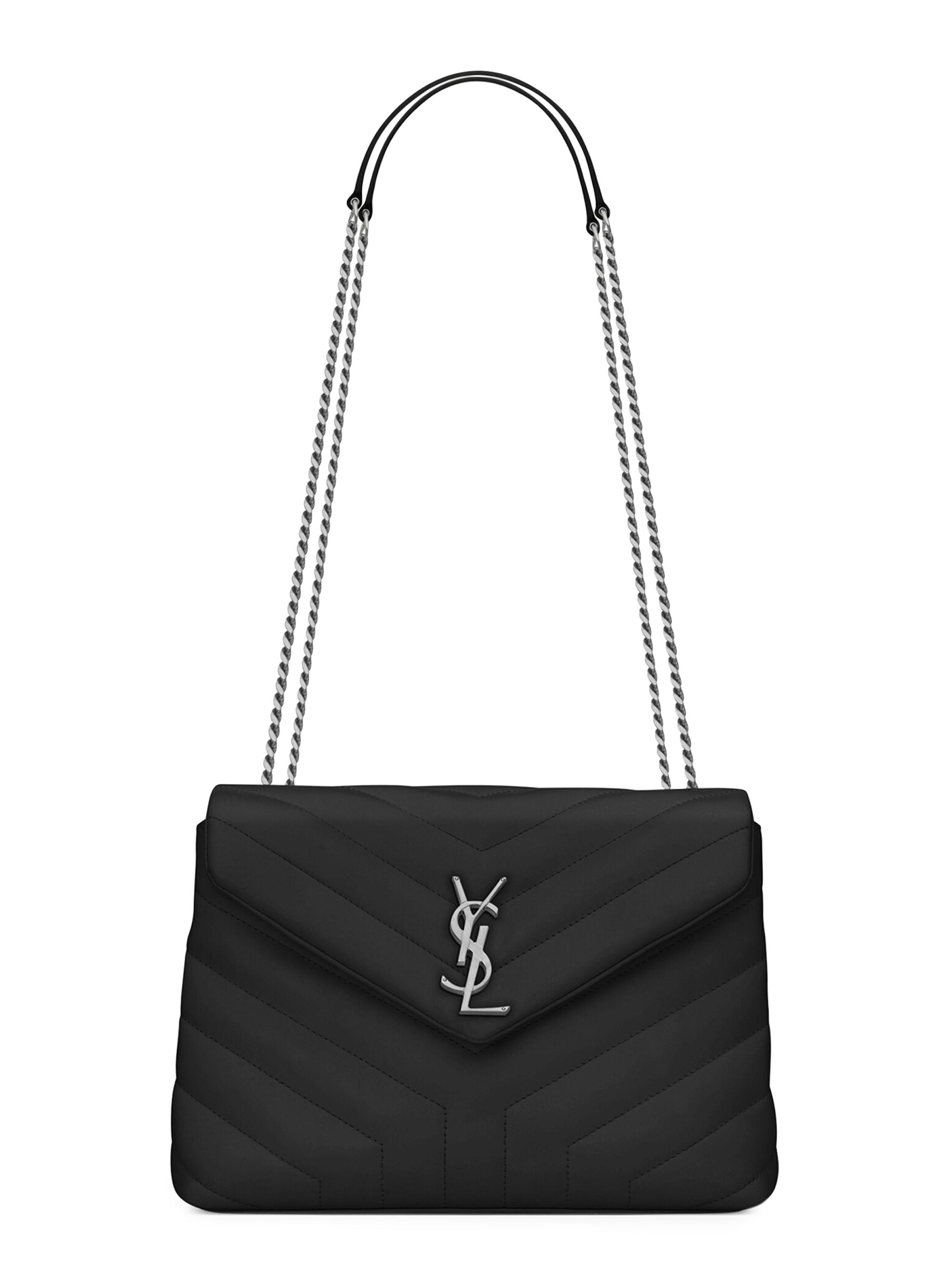 Saint Laurent Women's Loulou  Shoulder Bag in Quilted Leather - Black