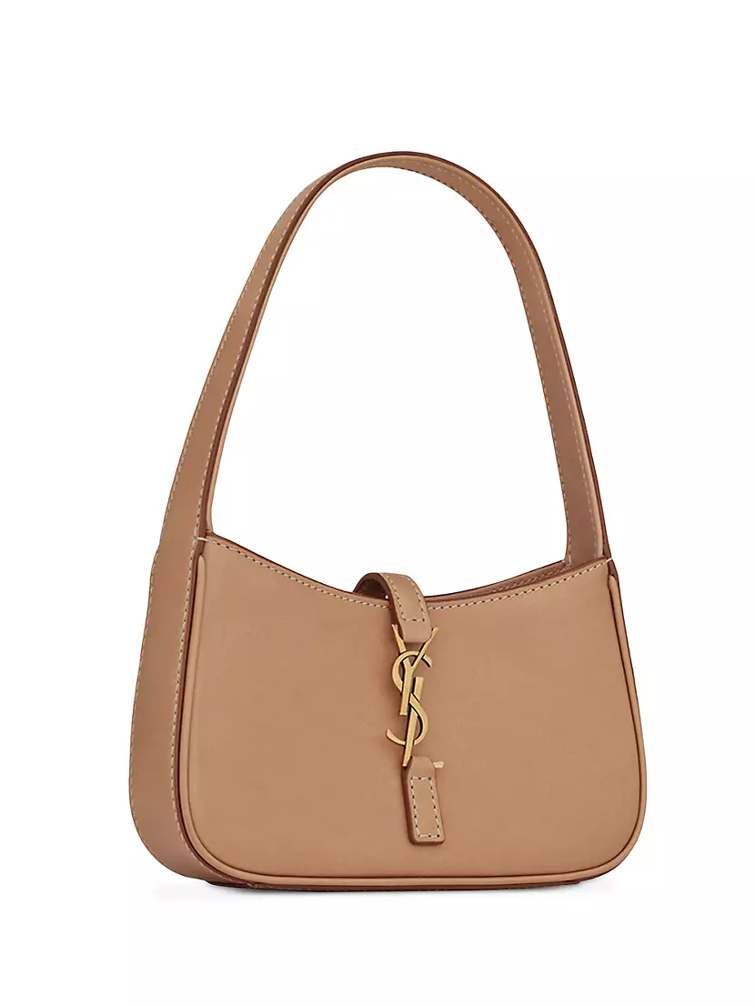 Saint Laurent Le 5 A 7 Mini Hobo Bag In Smooth Leather Rosy Sand in Smooth  Calfskin Leather with Bronze-tone - US