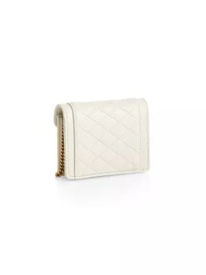 Mini Gaby Zipped Cotton Pouch With Chain