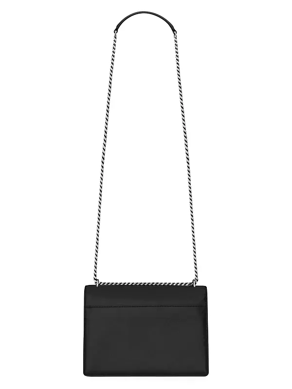 Saint Laurent 2023 Medium Monogram Sunset Bag - Black Shoulder Bags,  Handbags - YVE203517