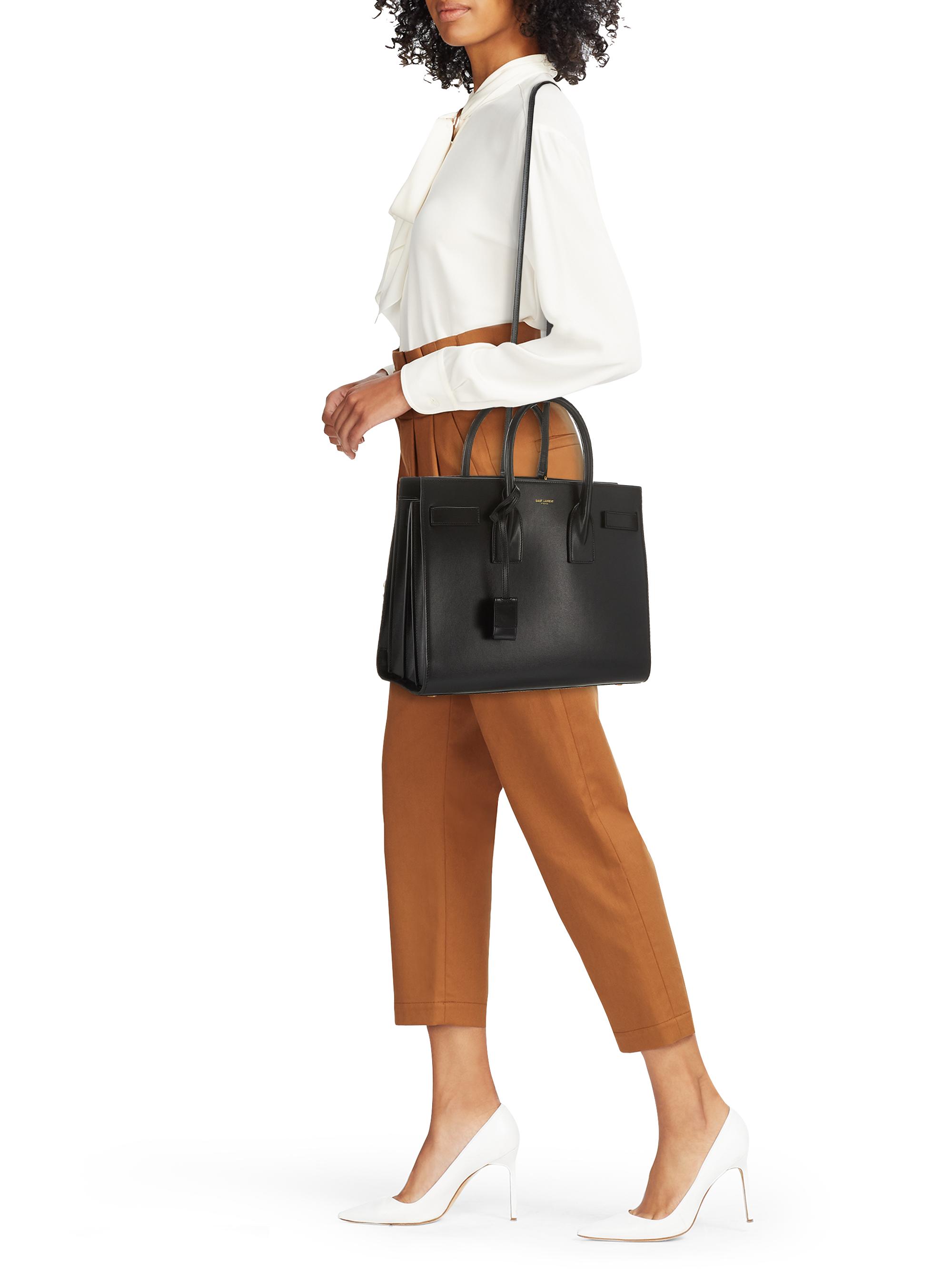 Saint Laurent Small Carryall Sac De Jour Leather Satchel | Saks