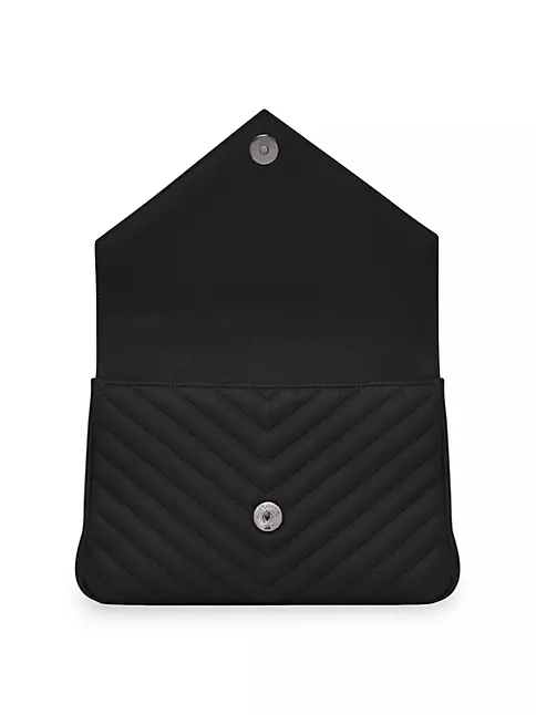 Saint Laurent College Medium Quilted Leather Shoulder Bag - Black