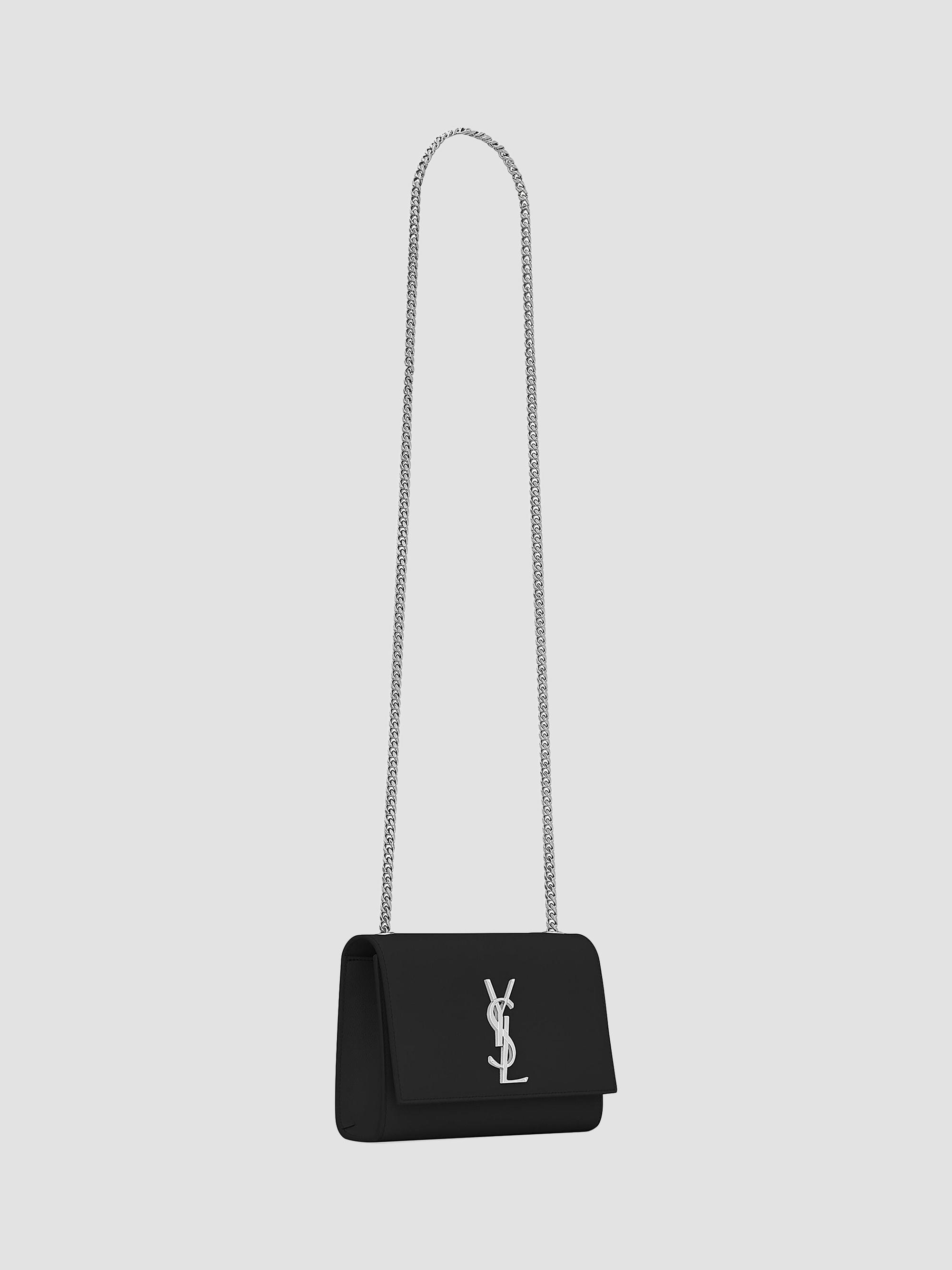 Saint Laurent Kate Small Chain Crossbody Bag in Grain De Poudre
