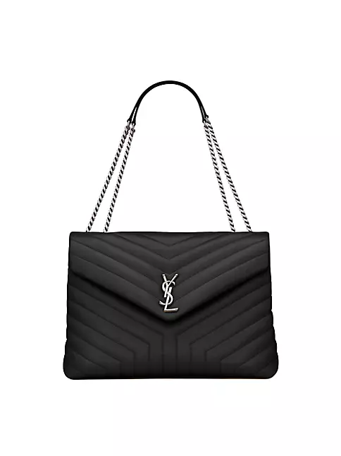 Saint Laurent Loulou Large in Quilted Leather - Black - Women