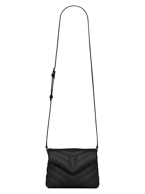 Saint Laurent Black Quilted Leather Toy Loulou Crossbody Bag Saint
