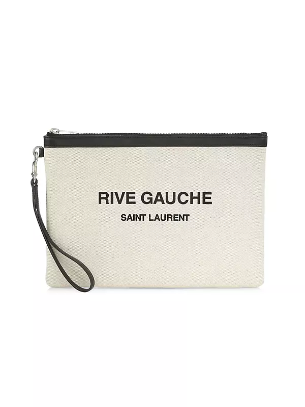 Shop Saint Laurent Rive Gauche Zipper Pouch