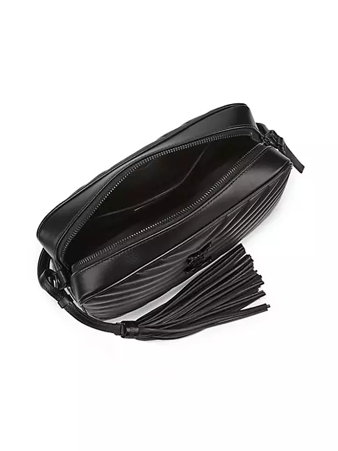 Saint Laurent Lou Camera Bag Dark Beige Chevron - THE PURSE AFFAIR