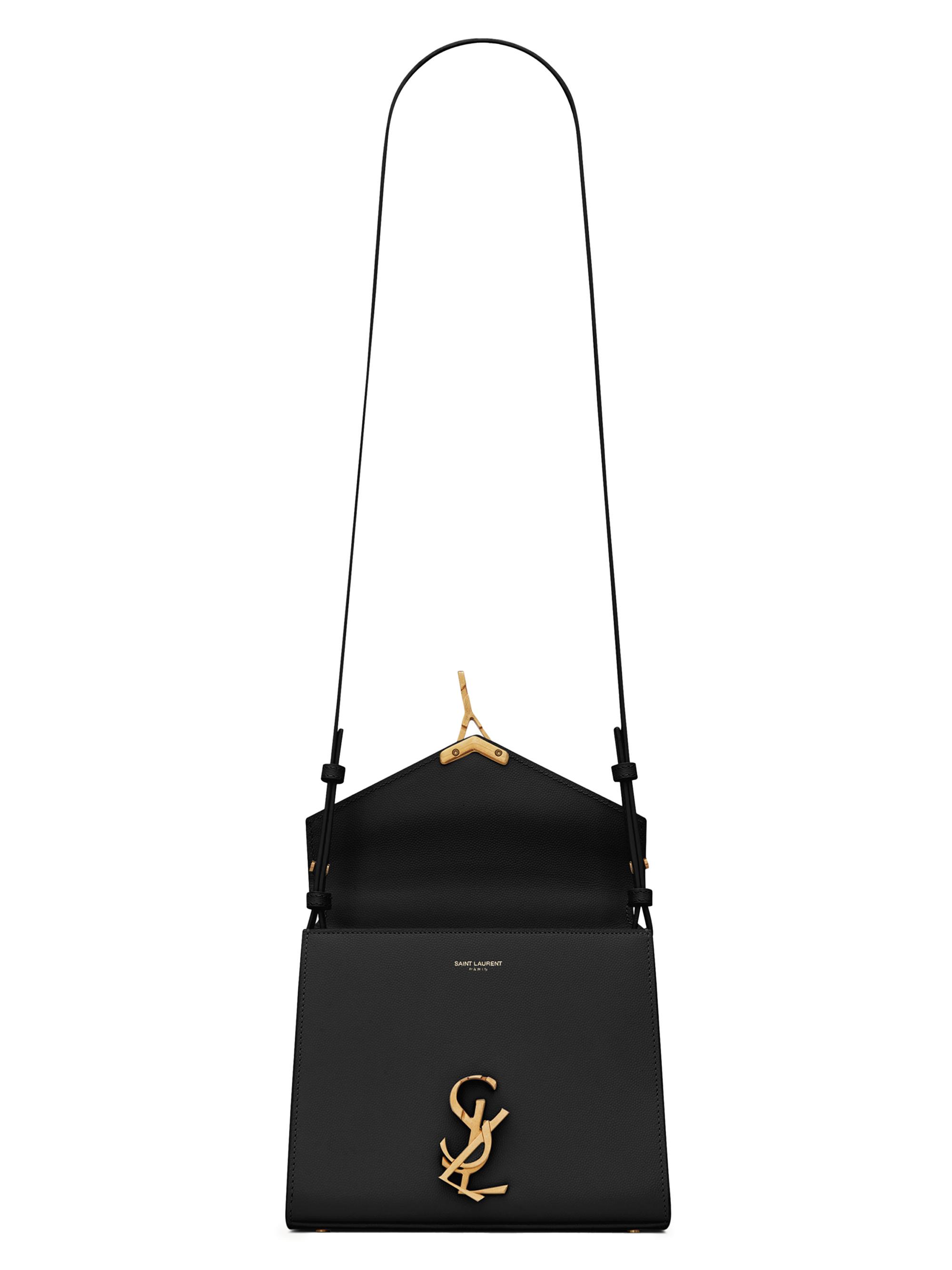 Saint Laurent Cassandra Mini Top Handle Bag in Grain De  display picture 2