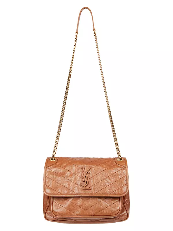 Saint Laurent YSL Women Monogramme Coeur Bag in Canvas and Vintage Leather