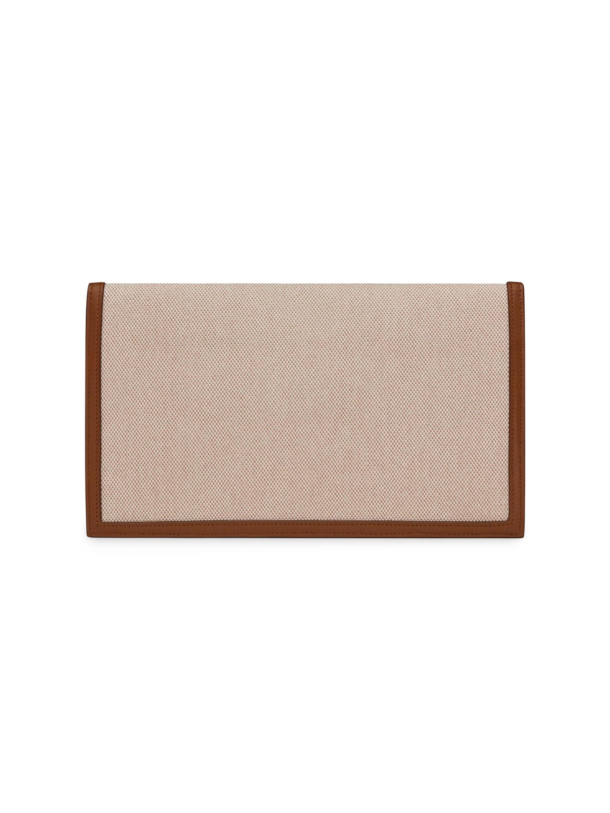Saint Laurent Uptown Pouch In Canvas And Smooth Leather | Saks