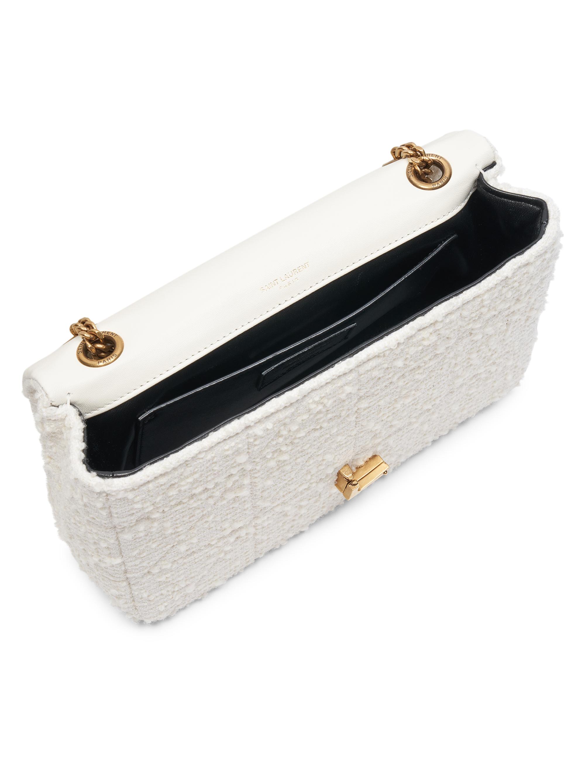 medium jamie quilted bouclé shoulder bag