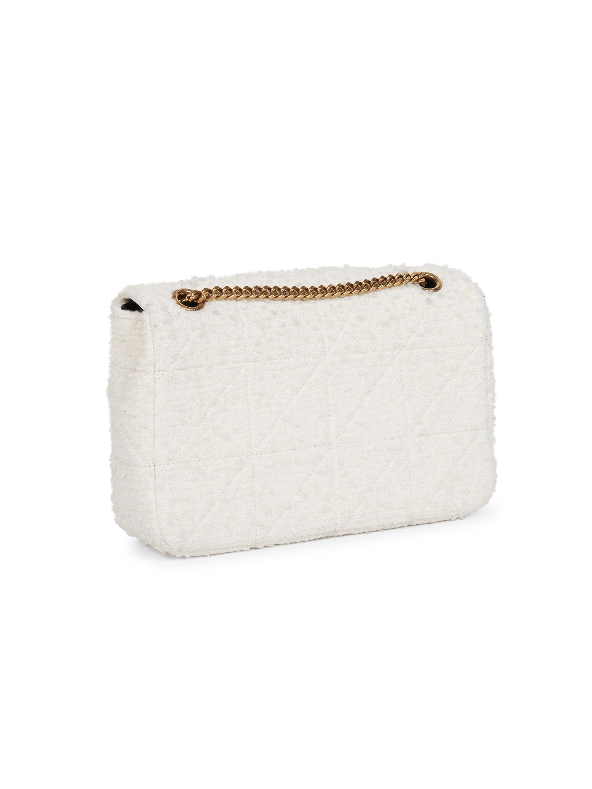 medium jamie quilted bouclé shoulder bag