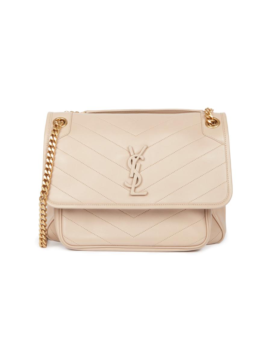 n*w様 Yves Saint Laurent ゴールドレザー バッグ Saint Laurent YSL Embossed Ring Closure Evening Clutch Bag