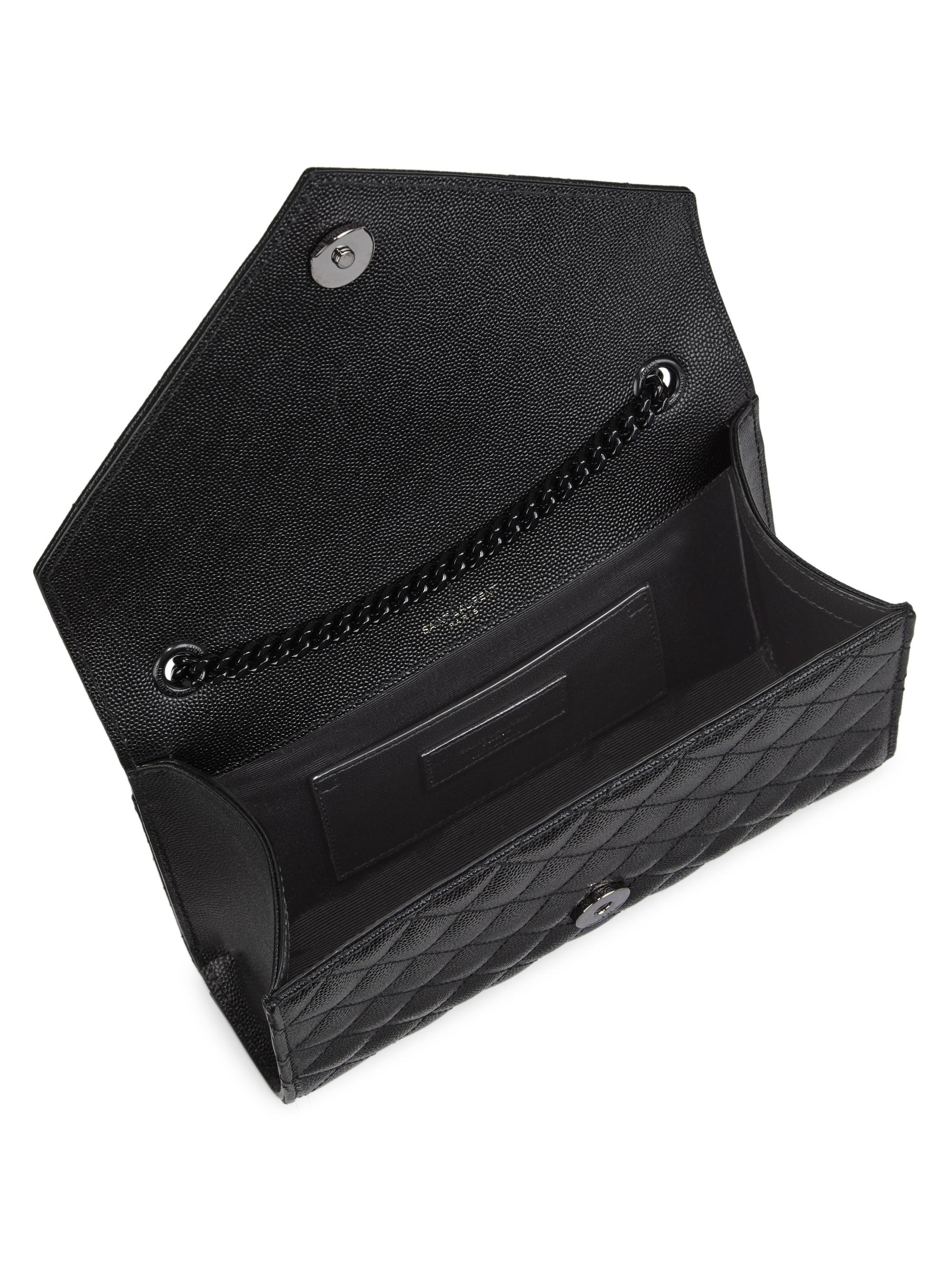 Saint Laurent Envelope Small Bag In Mix Matelassé Grain De Poudre