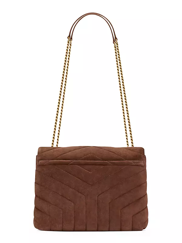 Loulou Small in Quilted Suede