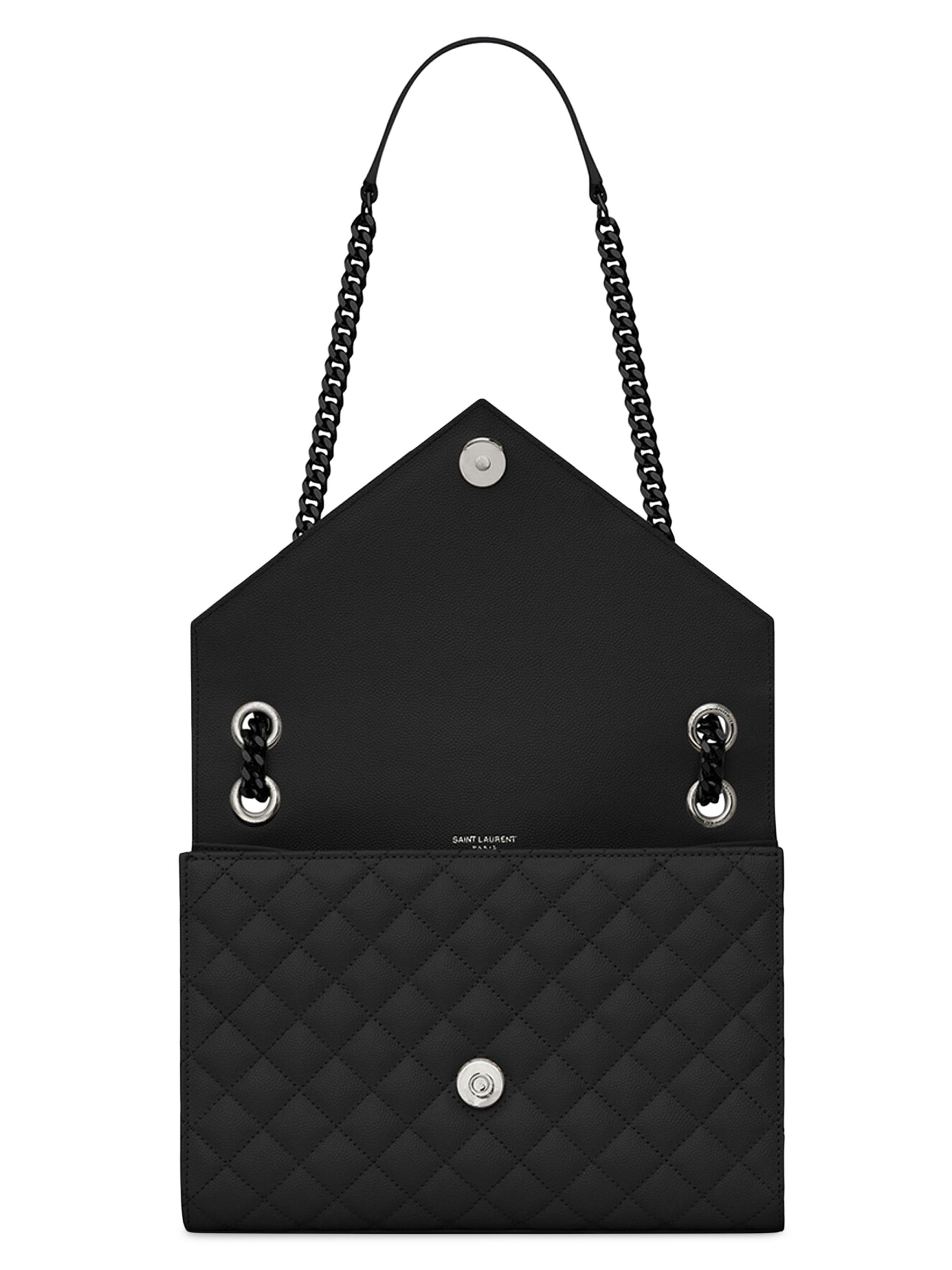 Saint Laurent Medium Envelope Monogram Matelassé Leather Shoulder