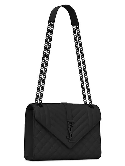 Envelope Medium Shoulder Bag in Black - Saint Laurent
