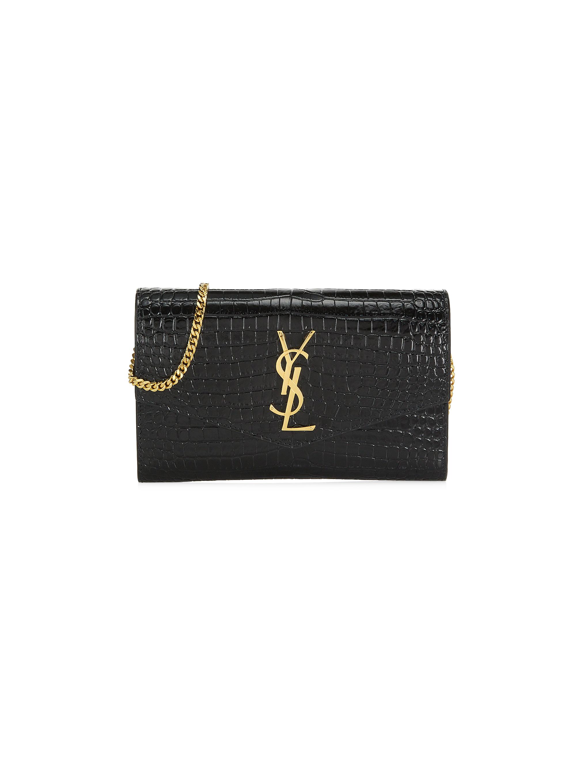 SAINT LAURENT YSLロゴチャーム ゴールド 購入時レシート有 YSL Logo