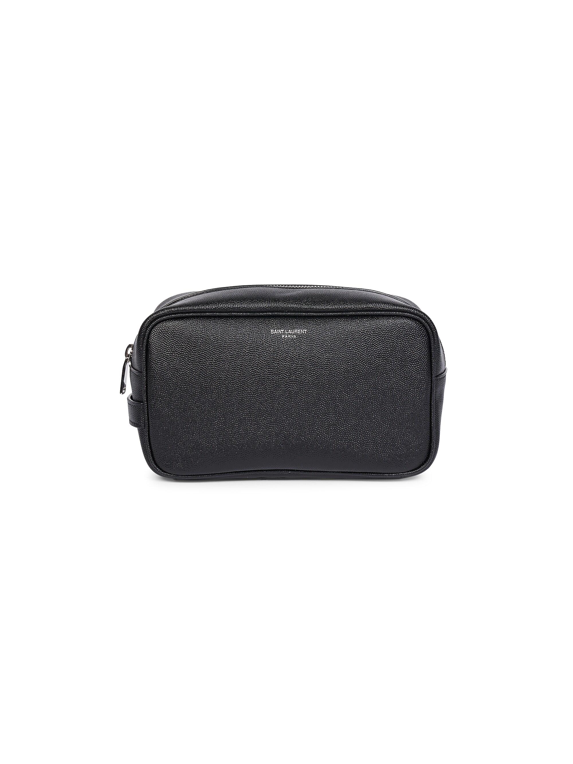 Saint Laurent Leather Cosmetic Case - Black