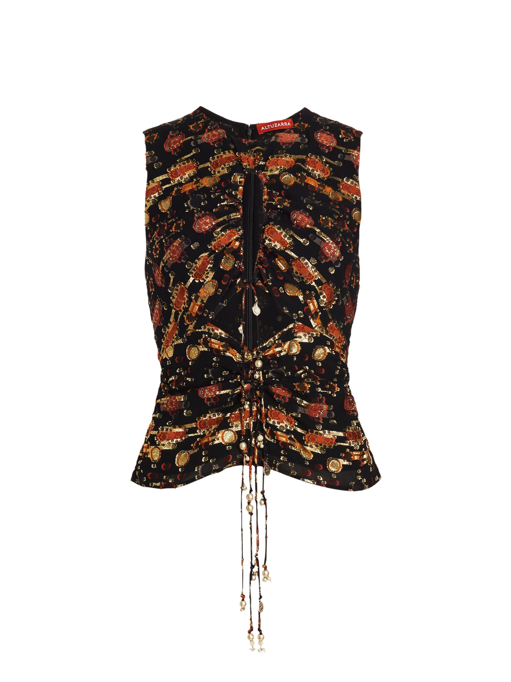 Altuzarra Women's Nome Cut-Out Top - Black Gold