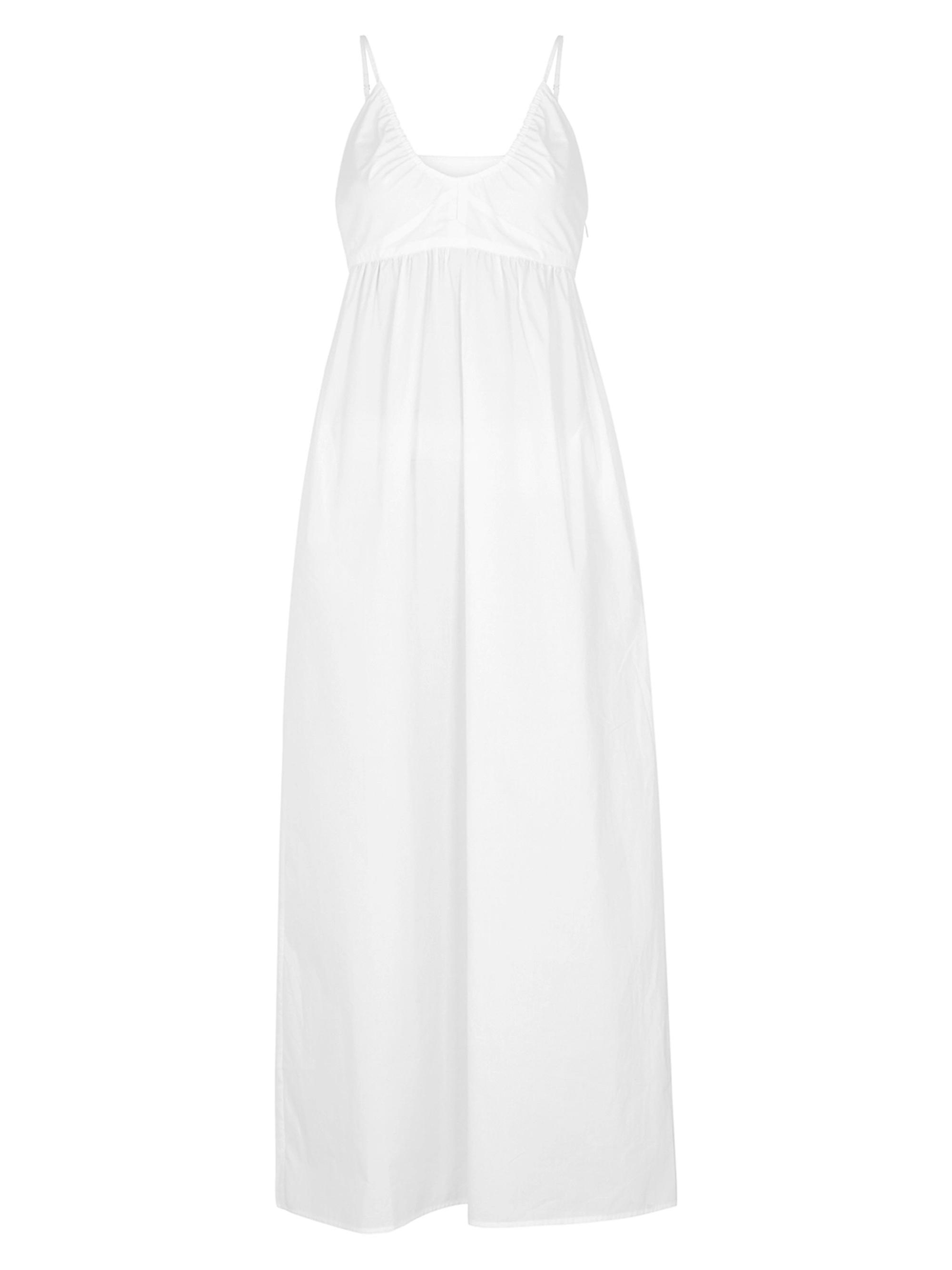 Bird & Knoll Women's Delphi Cotton Poplin Maxi Dress - White