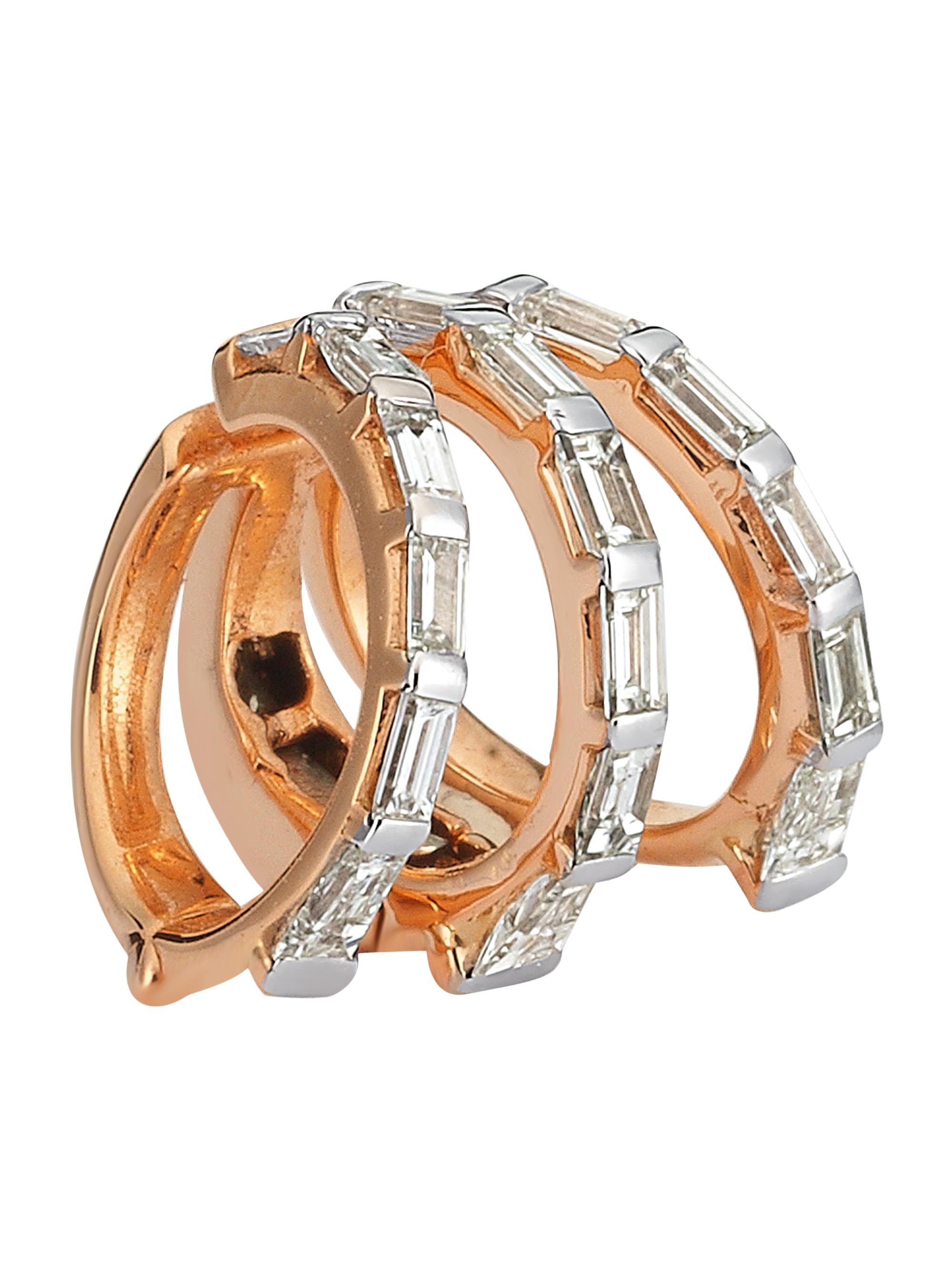 Bee Goddess Women's Mondrian 14K Rose Gold & 0.51 TCW Diamond Ear Cuff - Rose Gold