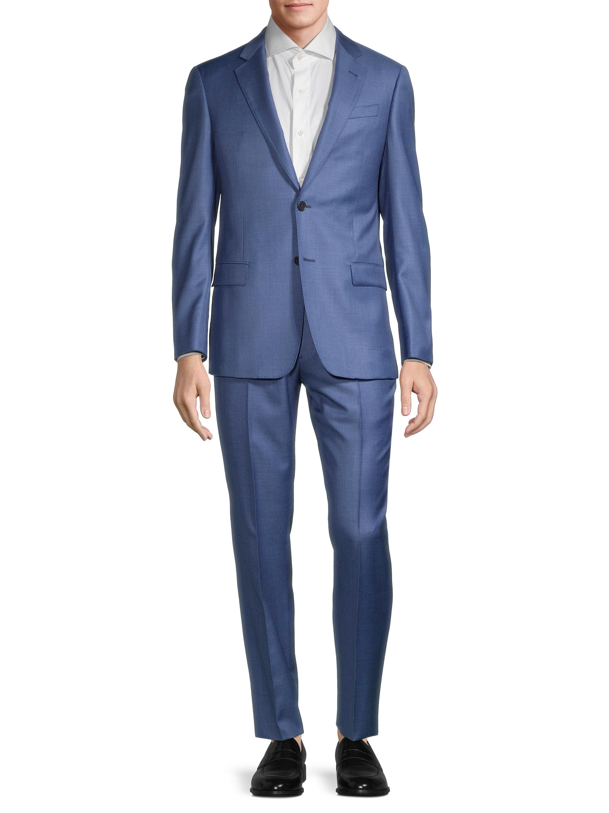 Emporio Armani Solid Virgin Wool Suit | Saks Fifth Avenue